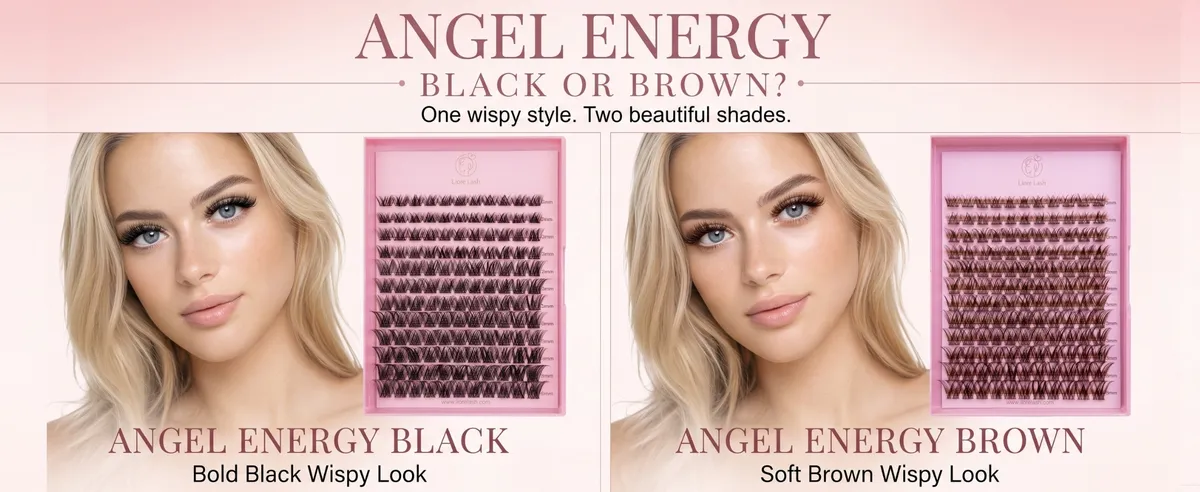 Cils en clusters Angel Energy en noir et en marron